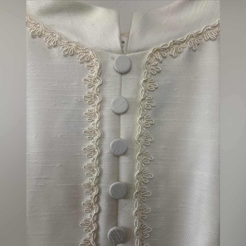 Vintage Lorrie Deb of San Francisco 1950s Ivory Wedding Dress Cape Train SZ 9 10 - Picture 4 of 15